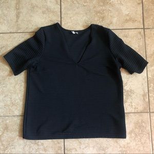 ASOS Black Ribbed Top Women Size M